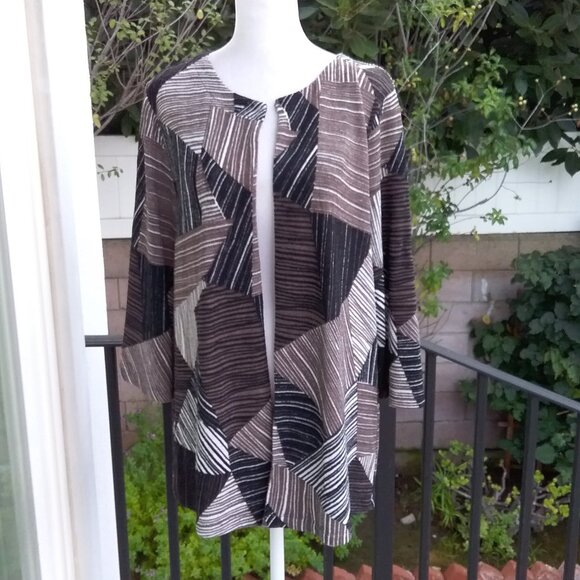 Chico's Sweaters - Chico's Easywear Woman Cardigan Size Large Open Transitional Colors Knit